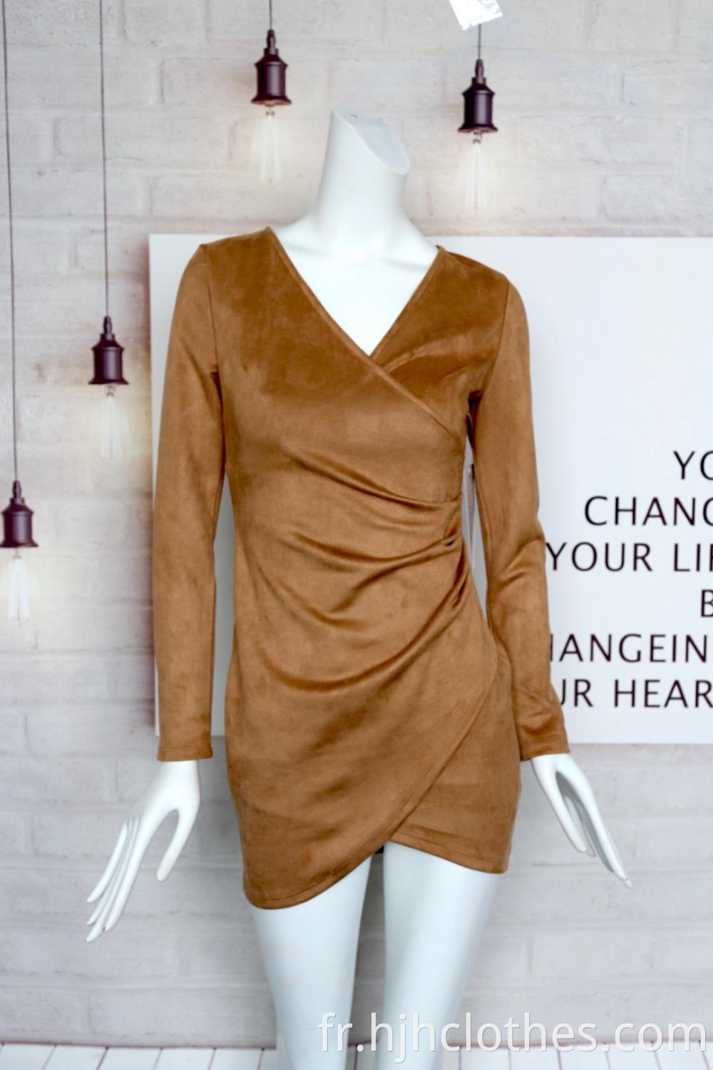 Hot Sale Women's Suede Fabric Dress